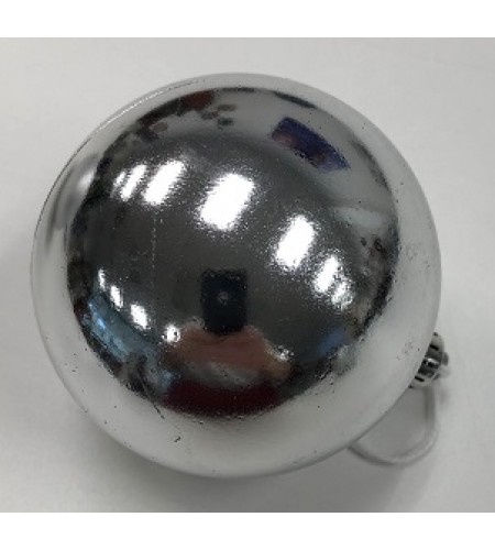 80MM SILVER SHINY BAUBLE  